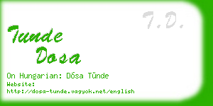 tunde dosa business card